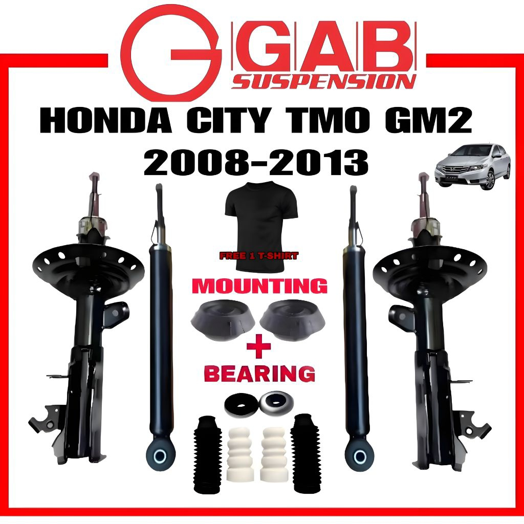 EL GAB CITY TMO GM2 INSIGHT 08-13 ABSORBER FRONT / REAR + MOUNTING + BEARING + COVER BOOT GAB
