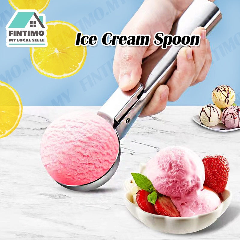 MYสแตนเลสไอศกรีมช้อน Scoop Non-Stick โลหะขนม Scooper ช้อน Pencedok Ais Krim DIY เครื่องมือครัวบ้าน