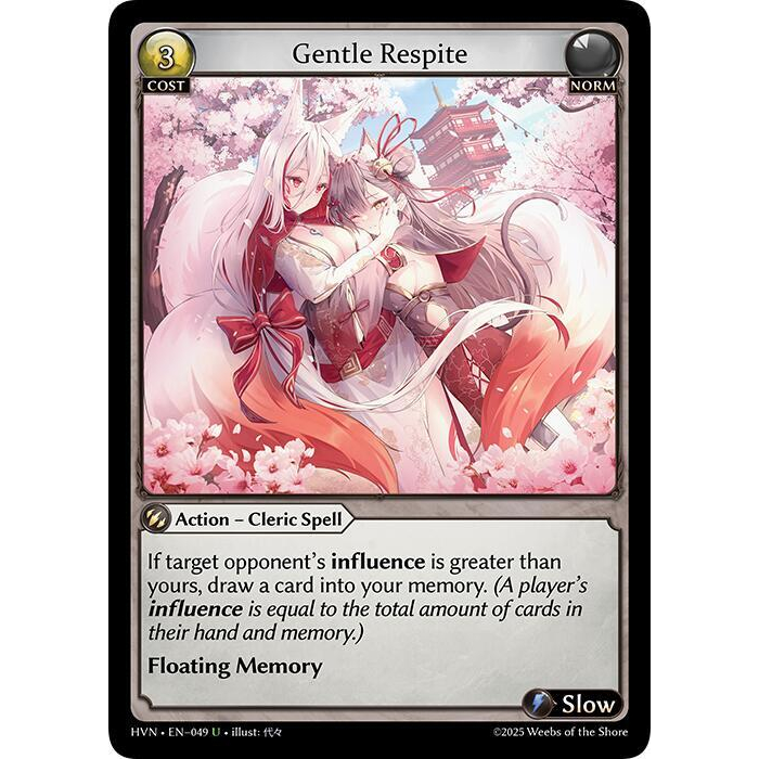 Grand Archive TCG - Gentle Respite (U)(ฟอยล์) - Abyssal Heaven