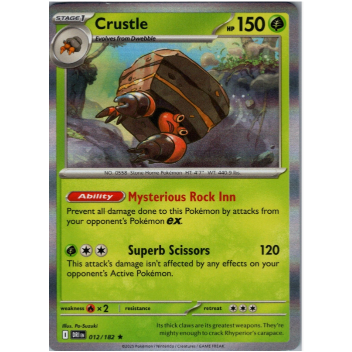 Crustle 12/182 2025 SV Destined Rivals Holo TCG