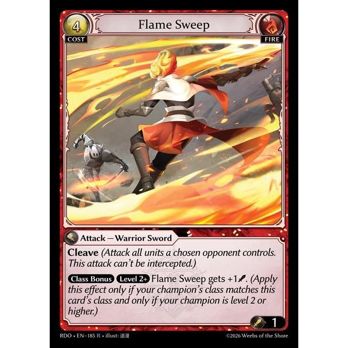 Grand Archive TCG | เปลวไฟกวาด (R) | EN-185 การ์ดเดี่ยว RDO