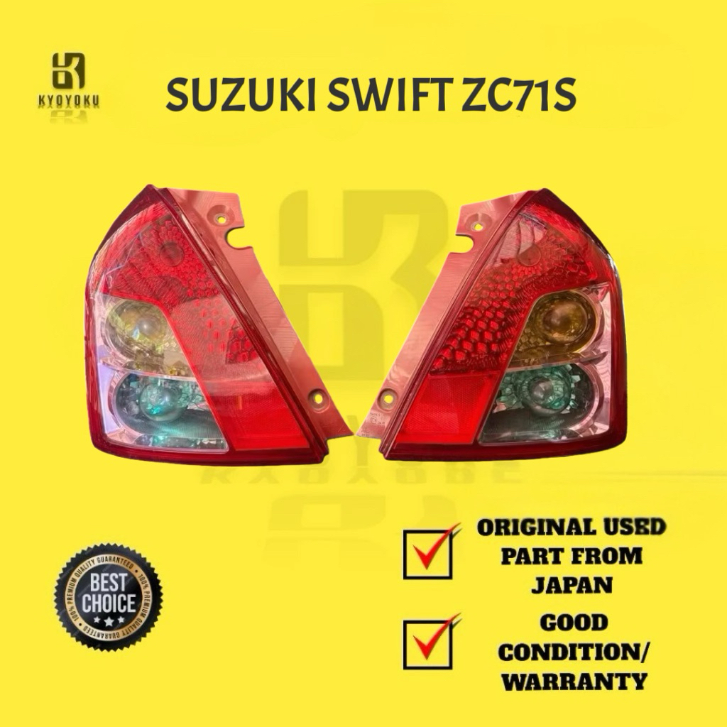 SUZUKI SWIFT ZC11S/ZC21S/ZC31S/ZC71S 2005-2012Y SPORT TAIL LAMP REAR LIGHT LAMPU BELAKANG ใช้แล้ว