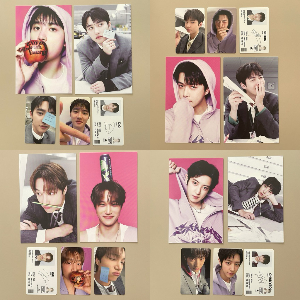 EXO 2026 SEASON GREETINGS Photocard FAN MEEDING POSTCARD ภาพถ่าย 4 ตัด /