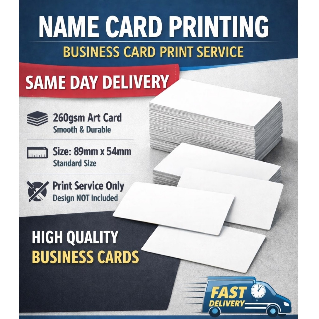 NAME CARD PRINTING BUSINESS CARD PRINT SERVICE 100 ชิ้นต่อกล่องจัดส่งในวันเดียวกัน