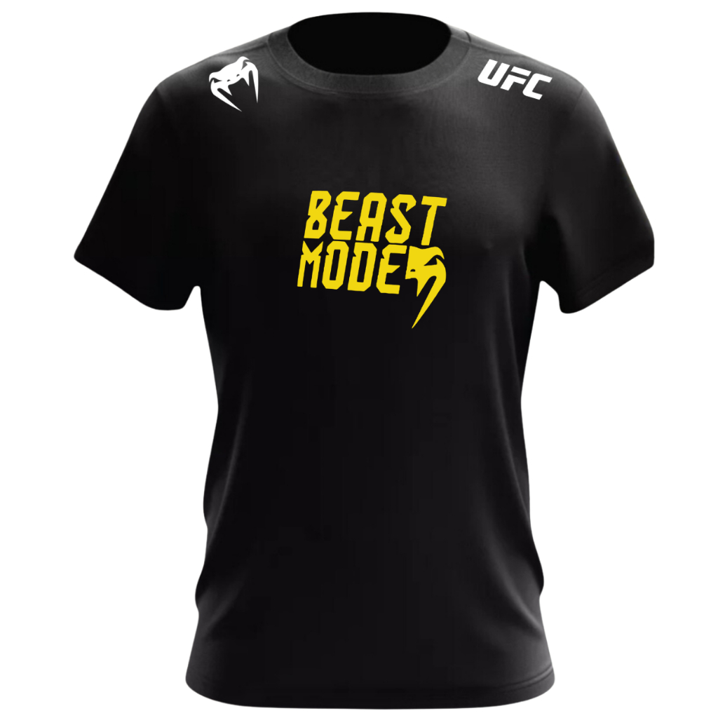 ใหม่!! UFC VENUM BEAST MODE T_SHIRT กีฬาเคลือบคุณภาพสูงใน MICROFIBER GSM170