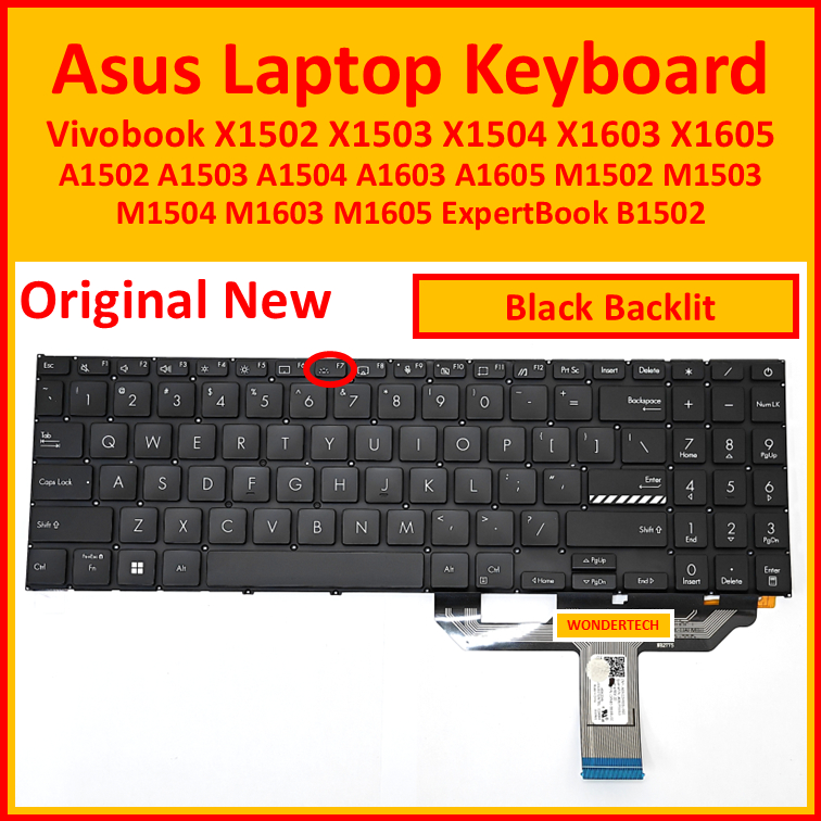 Asus Vivobook X1502 X1503 X1504 X1603 X1605 คีย์บอร์ด A1502 A1503 A1504 A1603 A1605 M1502 M1503 M150