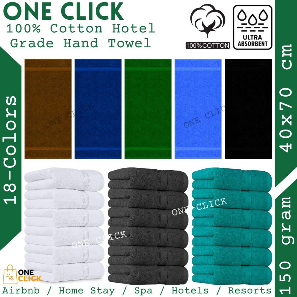 HOTEL GRADE ผ้าเช็ดตัวมือ l 16x28inch l ผ้าขนหนูสปา l ผ้าเช็ดตัวกีฬา l ผ้าเช็ดผม l คุณภาพสูงหนา 40x7