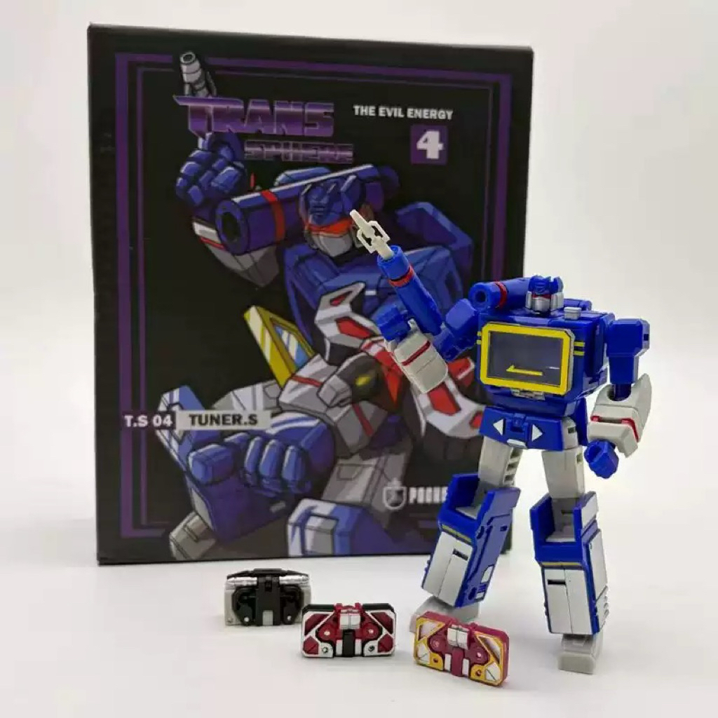 Mainan Budak Lelaki PocketToys-PT04 Transformers- PT04 Soundwave Tape DX9 Mini Small Scale Model kit