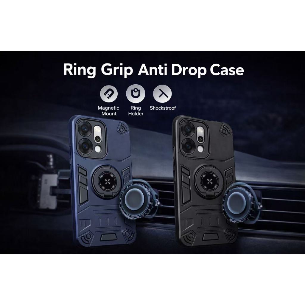 HONOR X7D/HONOR X9C/HONOR X9D(5G)/HONOR 400 SMART/HONOR MAGIC 8 PRO MAGNETIC RING ARMOR CASE