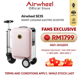 Airwheel SE3SLSE3S Ride Boarding Luggage 20L Skuter Bagasi Elektrik Perjalanan Electric Smart Luggage Scooter Speeds13km