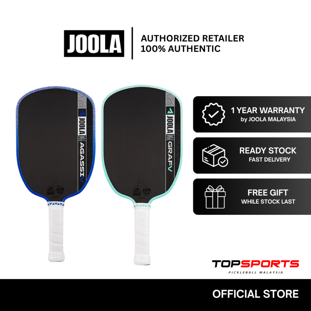 Joola Agassi/Grap Pro V Pickleball Paddle 14/16mm