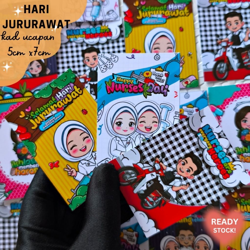2026 HARI JURURAWAT HAPPY NURSES DAY CARD WISHES BAJET KAD UCAPAN SAIZ 5CMX7CM I IDA IDEAS