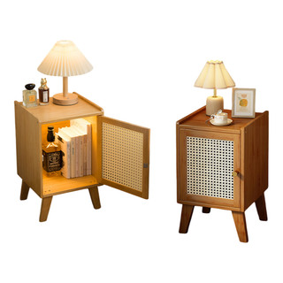 Radiant Retreat Home Furnishing Bedside Wood Side Table - Brown 床头柜