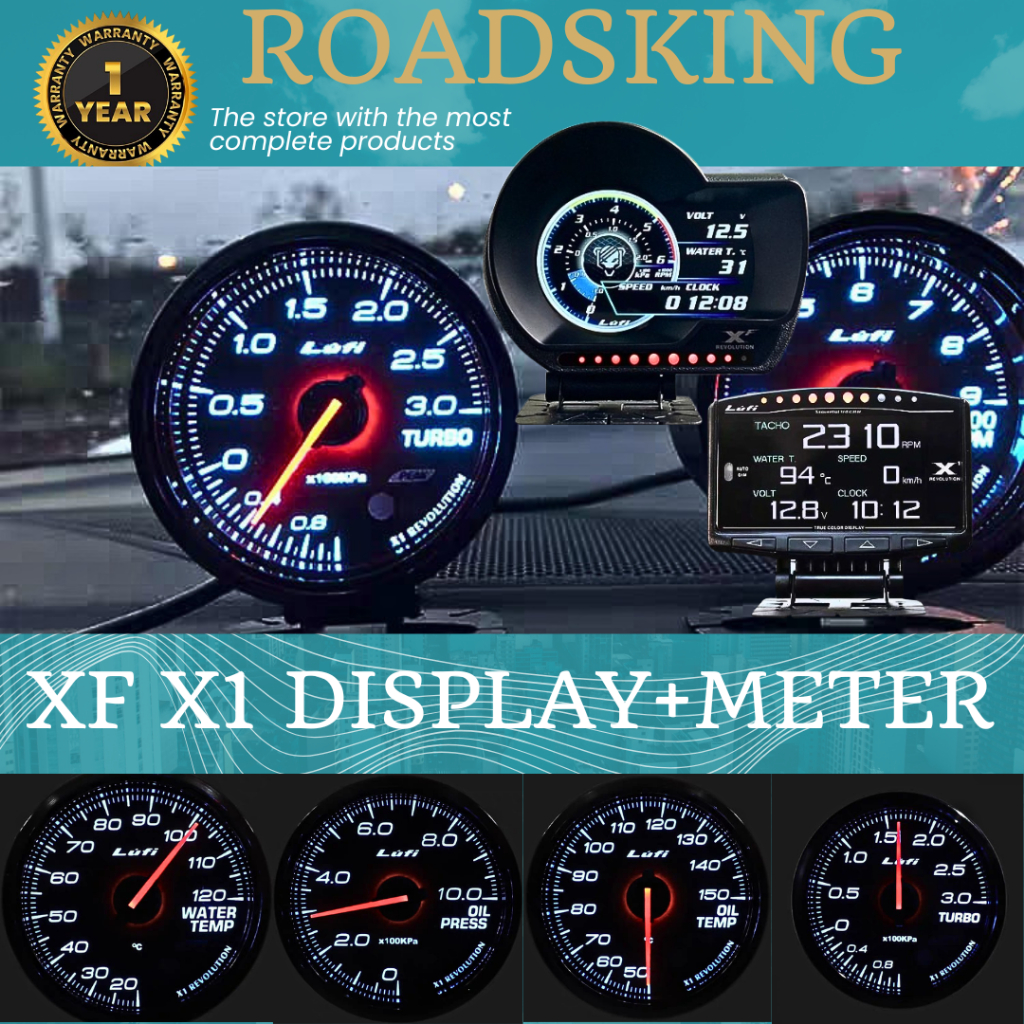 LUFI OBD2 XF REVOLUTION โวลต์ รอบต่อนาที แรงดันสุญญากาศ อุณหภูมิน้ำ แรงดันน้ำมัน ลิงค์ บอร์ด กีฬา