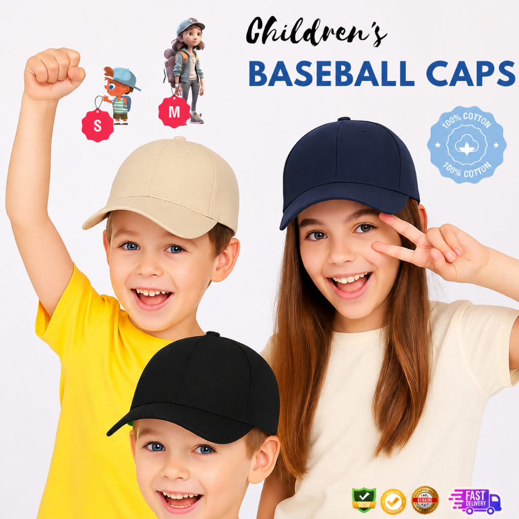 หมวกแก๊ป BASEBALL KIDS PREMIUM COTTON/CASUAL CHILDRENS SNAPBACK/UNISEX TEEN BASEBALL CAP/TOPI SNAPBA
