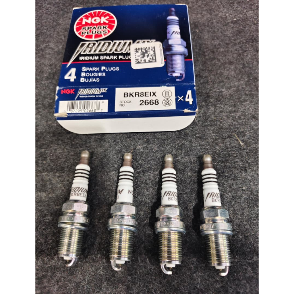 หัวเทียน NGK Iridium กล่อง 4 ชิ้น (BKR7EIX, BKR8EIX, BKR9EIX) สําหรับ Honda Mitsubishi Toyota Nissan