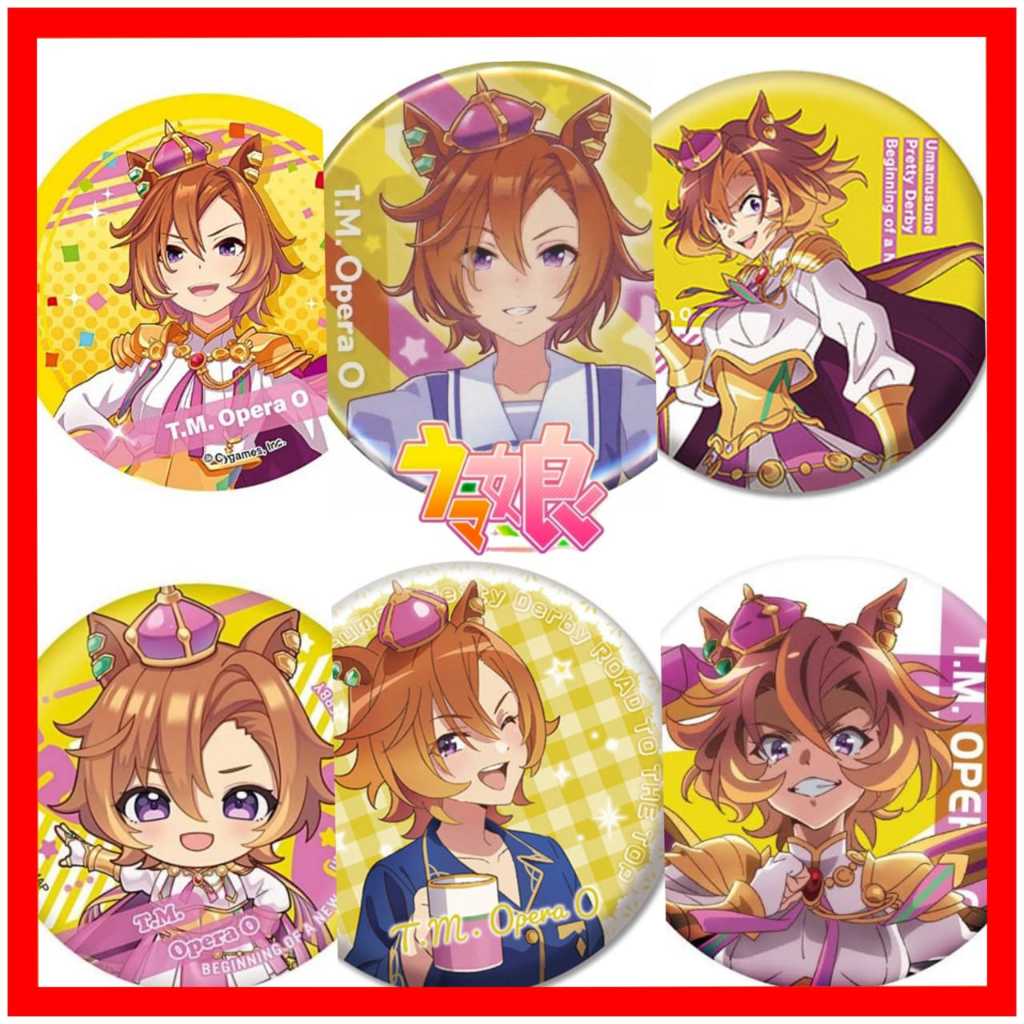 58mm Uma Musume Pretty Derby TM Opera O Lencana Butang ป้ายปุ่มพินพร้อมคลิปหนีบเข็มกลัดพิน