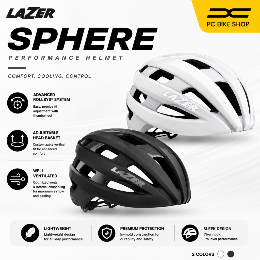 LAZER Sphere Road Bike Helmet Bicycle Helmet Wide Head Cycling Mountain Road Bike Safety Cap Hat Top