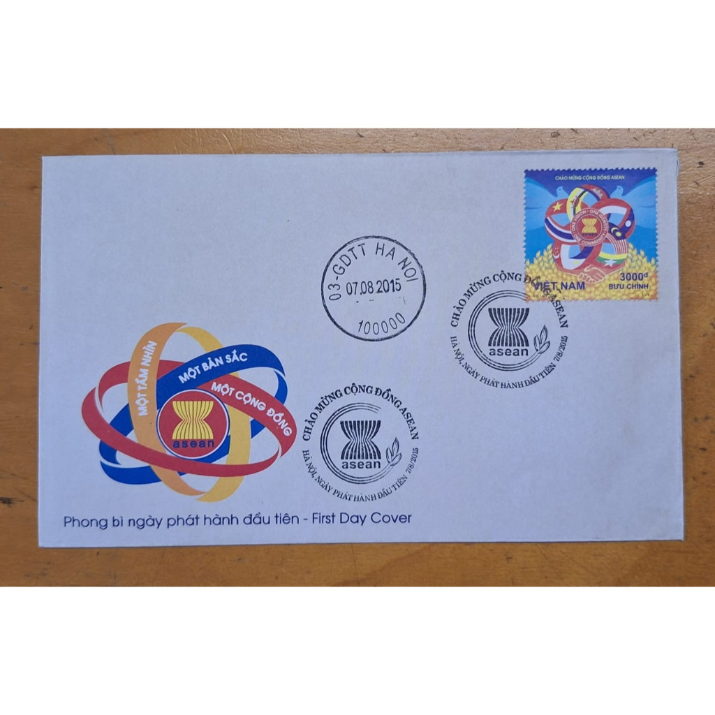 Setem Asian FDC hongpucky邮 เวียดนาม 2015 Asian Stamp FDC Hanoi Concordant cachet