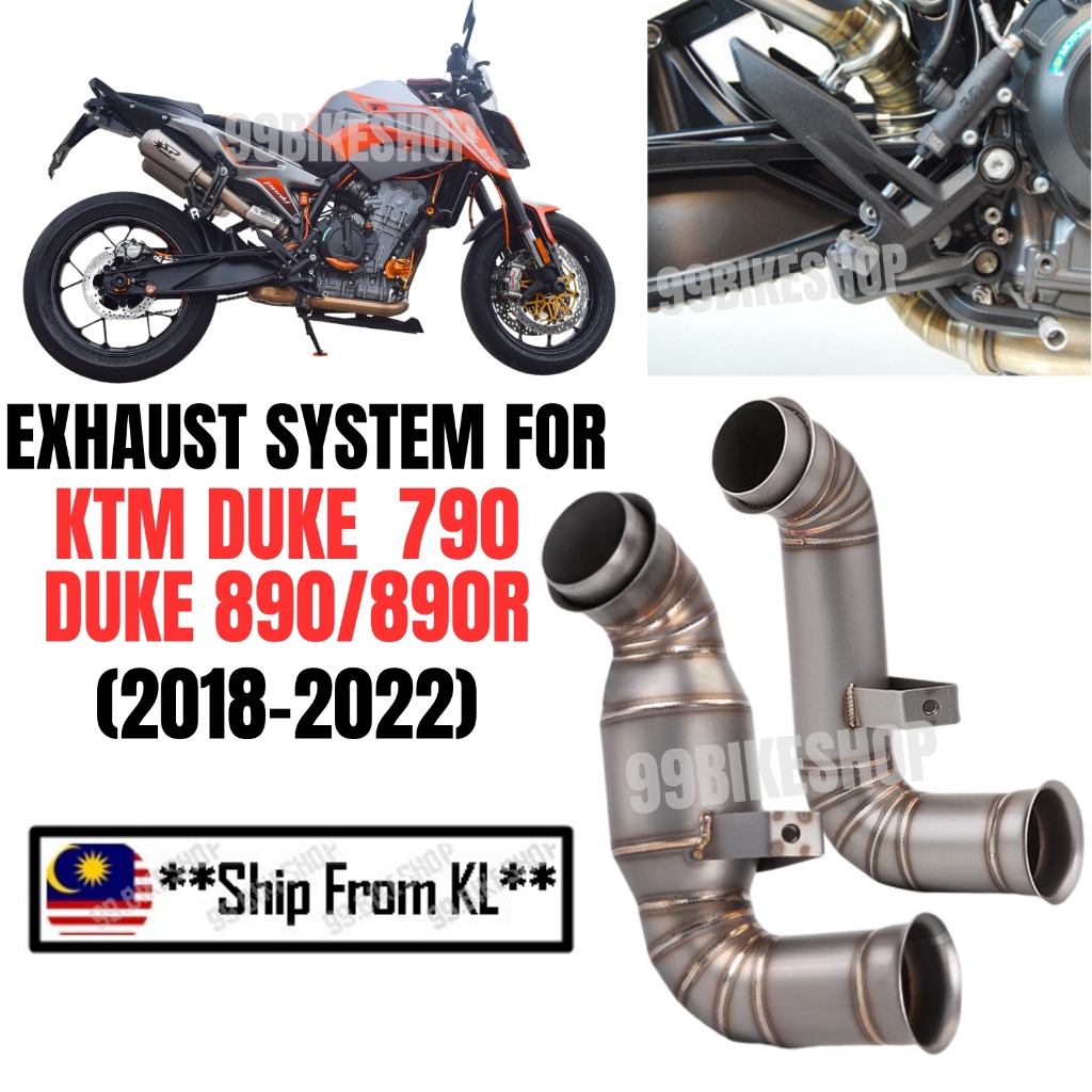 สําหรับ KTM DUKE 790 Duke 890R 18-22 KTM 790 Adventur R Ktm790 R Rally 19-22 รถจักรยานยนต์ไอเสียปรับ