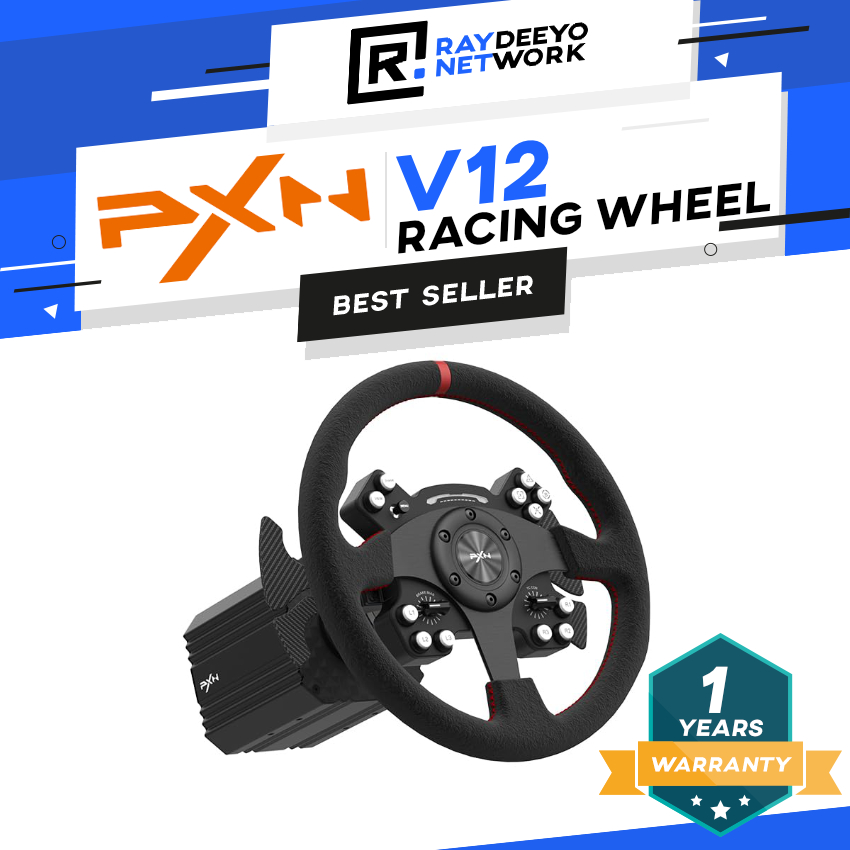 PXN V12 Direct Drive Racing Wheel 10Nm Force Feedback พวงมาลัยพร้อม Hall คันเหยียบแม่เหล็ก