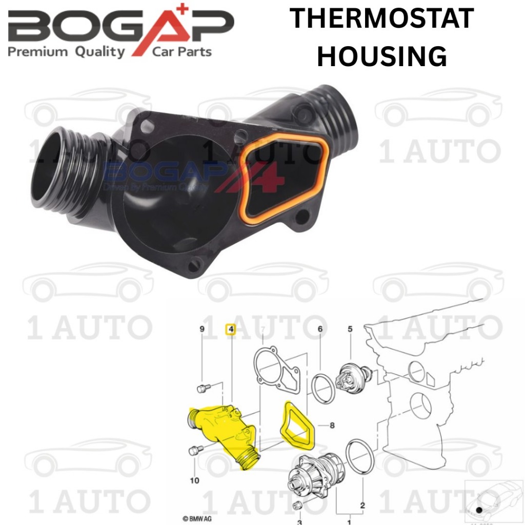 BOGAP THERMOSTAT HOUSING BMW M50 M52 ENGINE E36 E34 Z3 E36