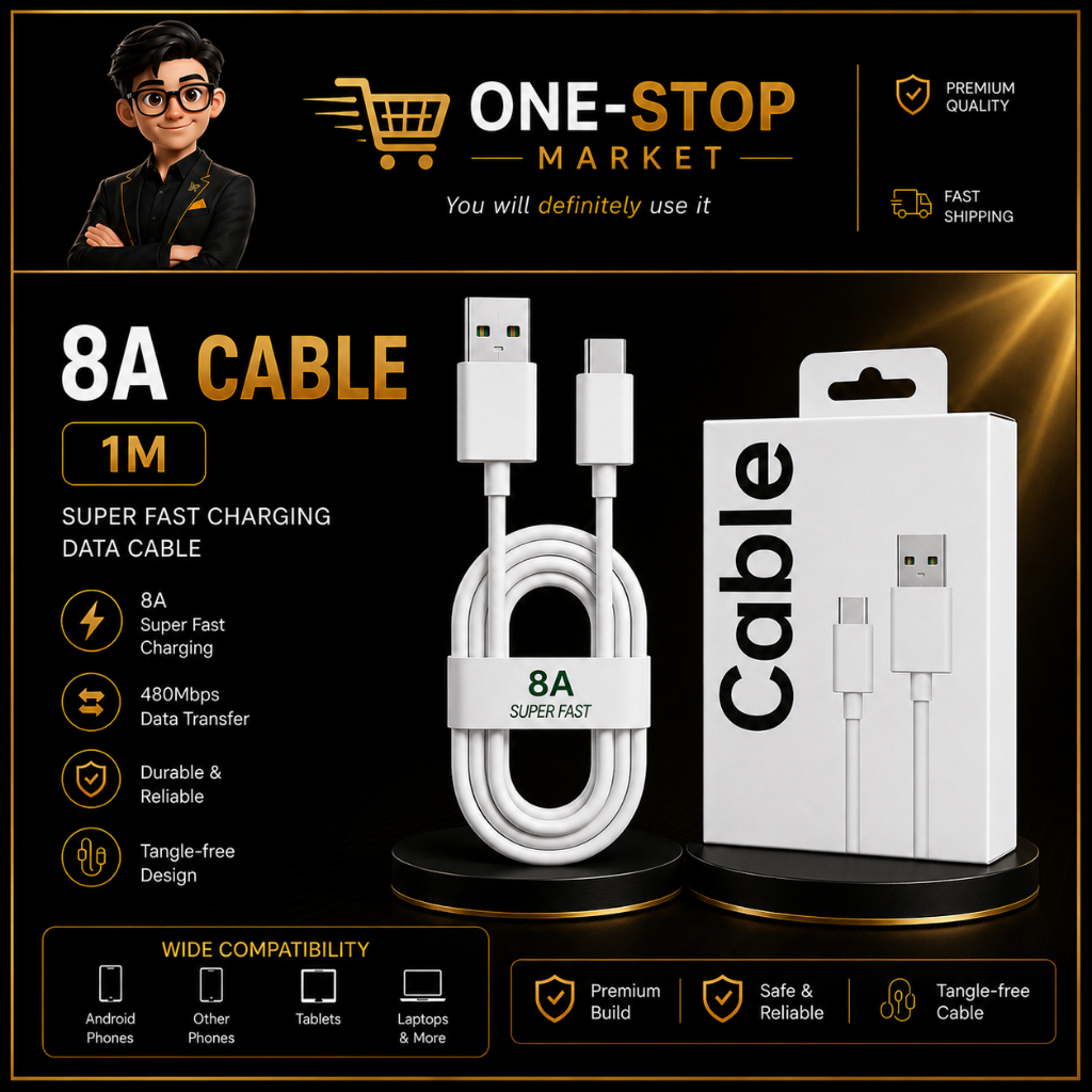 OPPO DL129 8A⚡80W⚡สาย VOOC USB-A to Type-C รองรับ SUPERVOOC ชาร์จเร็ว