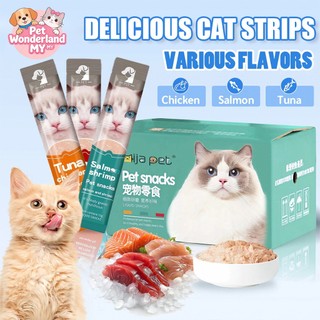 【150 /100PCS】Cat Treats Creamy Cat Snack stick High Vitamin Kitty PET SNACK Cat Wet Food snek kucing