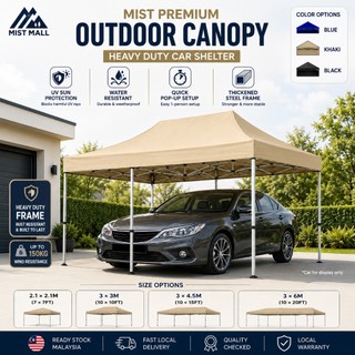 【WTHB】10 x 10 Ft  Night Market Folding Canopy Full Set Camping Tent  Khemah Rangka Besi Pasar