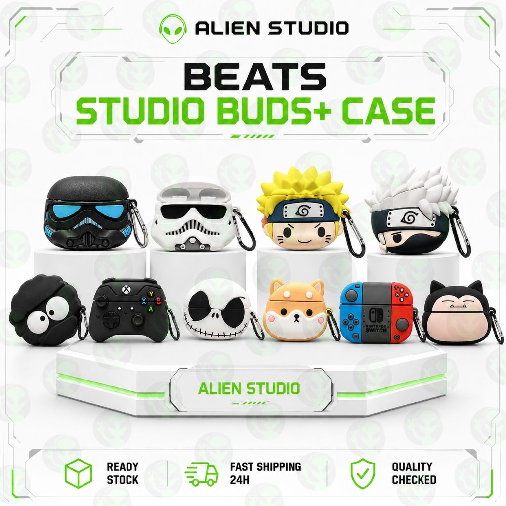 Beats Studio Buds Case หูฟังไร้สายป้องกันเคสซิลิโคนอ่อนนุ่มการ์ตูน Beats Studio Buds Plus Case