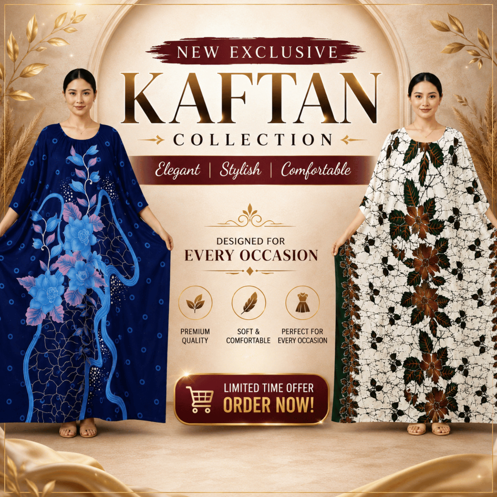 Zabro Songket Women Kaftan Dress Baju kelawar Muslimah Loose Batwing Kaftan.