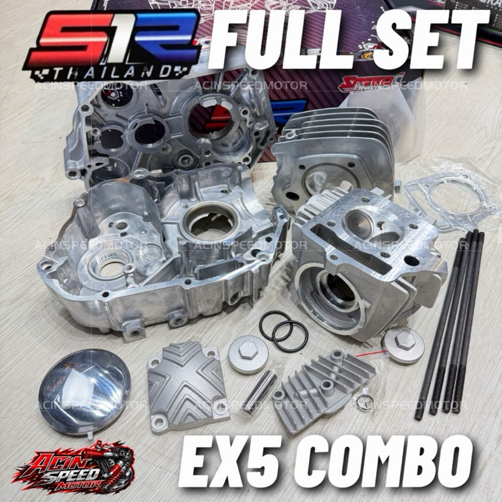 (คอมโบเต็ม) S1R RACING EX5 CLASS ENGINE COMBO SET BLOCK + HEAD + CRANKCASE/ S1R EX5 COMBO RACING ENG