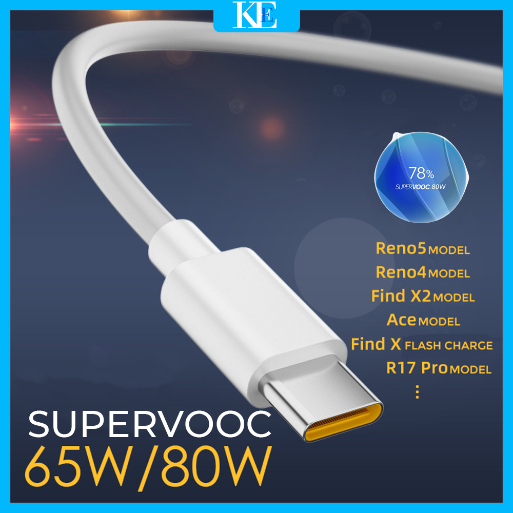 สาย Type-C 80w และ 65w (Supervooc SuperDart) สําหรับ Oppo และ Realme เท่านั้น