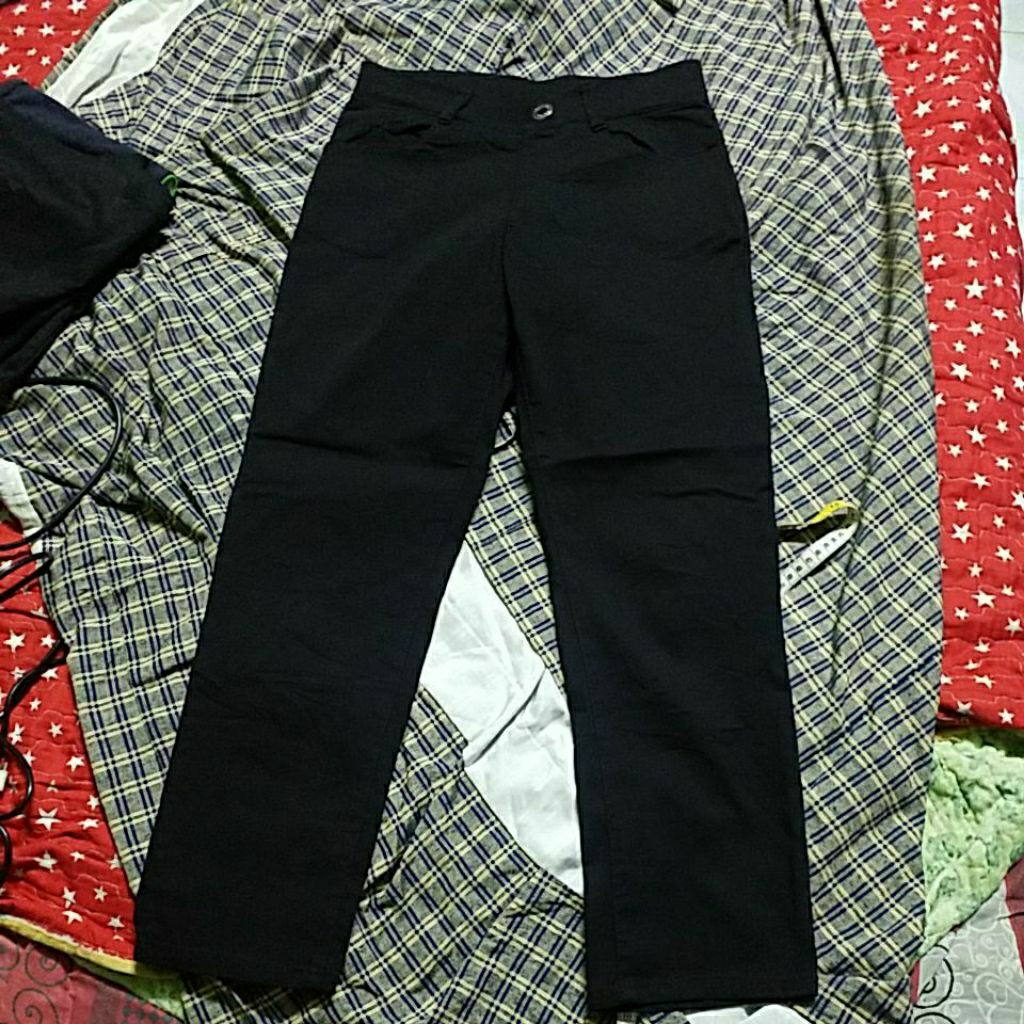 WOMEN STRETCH JEANS SUPER BLACK SIZE M 27 34X34.5 INCH