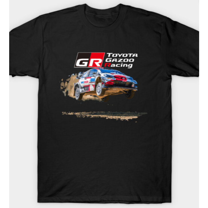 เสื้อยืดผ้าฝ้าย WRC TOYOTA GR YARIS Rally