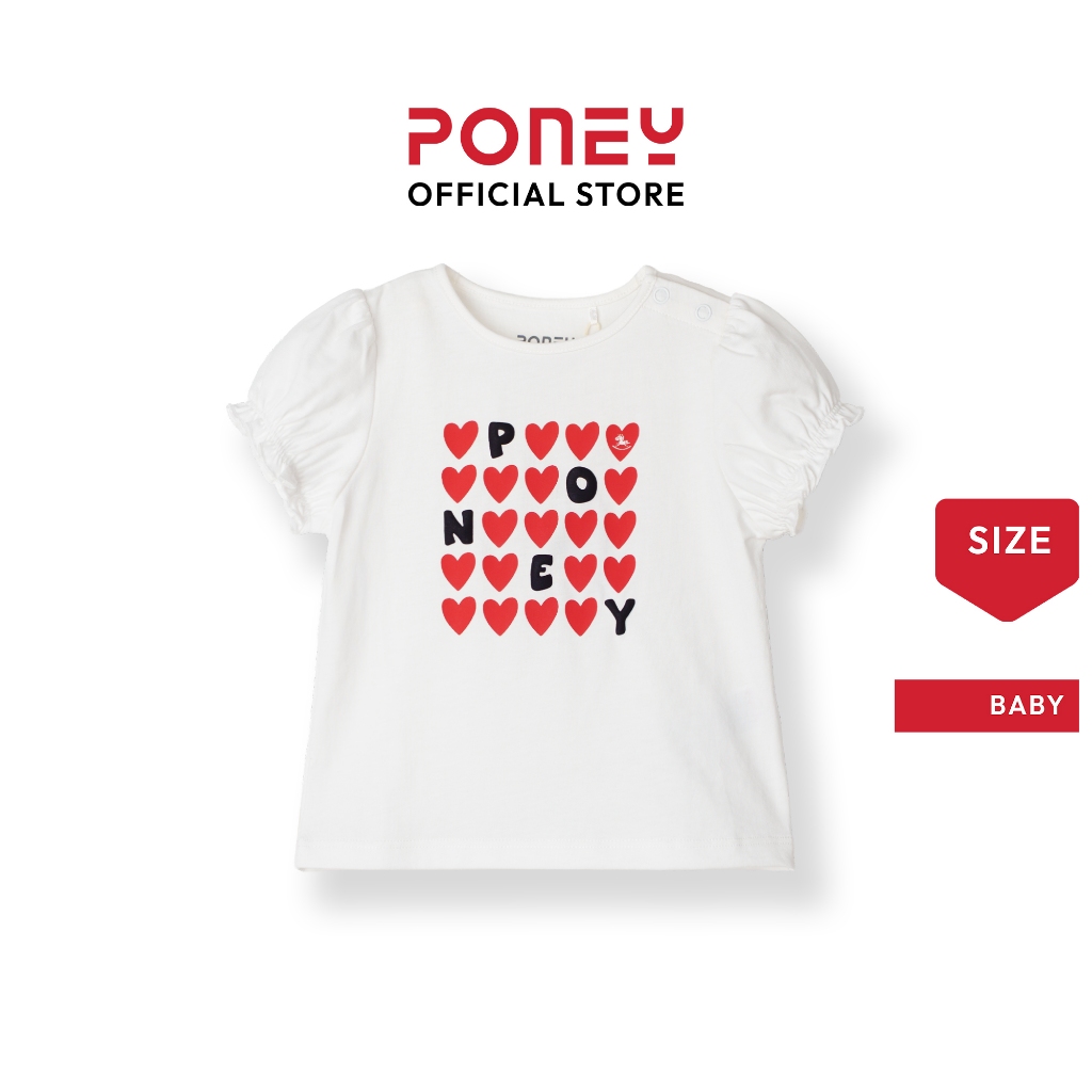[ใหม่] Poney Baby Girls Cherry Sweetheart Club Short Sleeve Tee T5Q3 SB