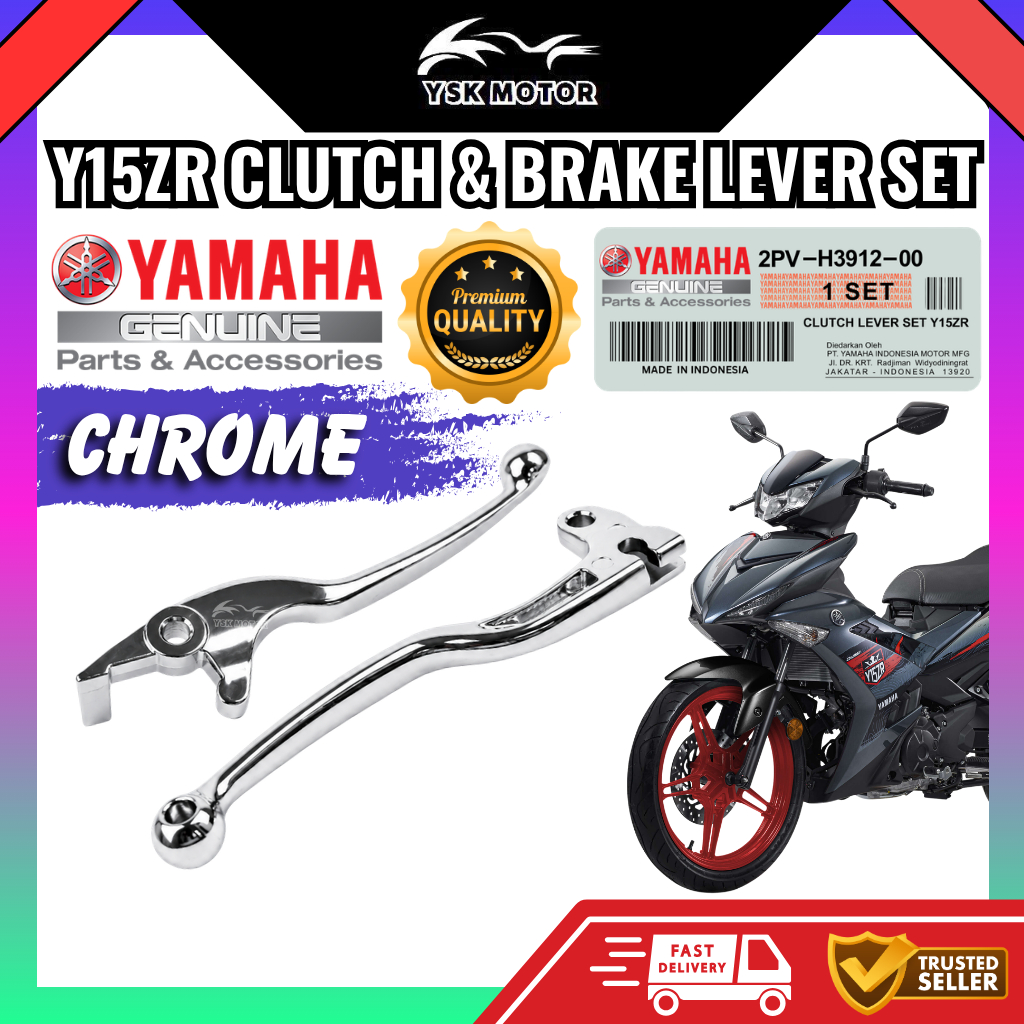 YAMAHA Y15ZR V1 V2 Y16ZR LC135 5S BRAKE CLUTCH LEVER SET CHROME KLAC FULLSET COMBO SET KIRI KANAN