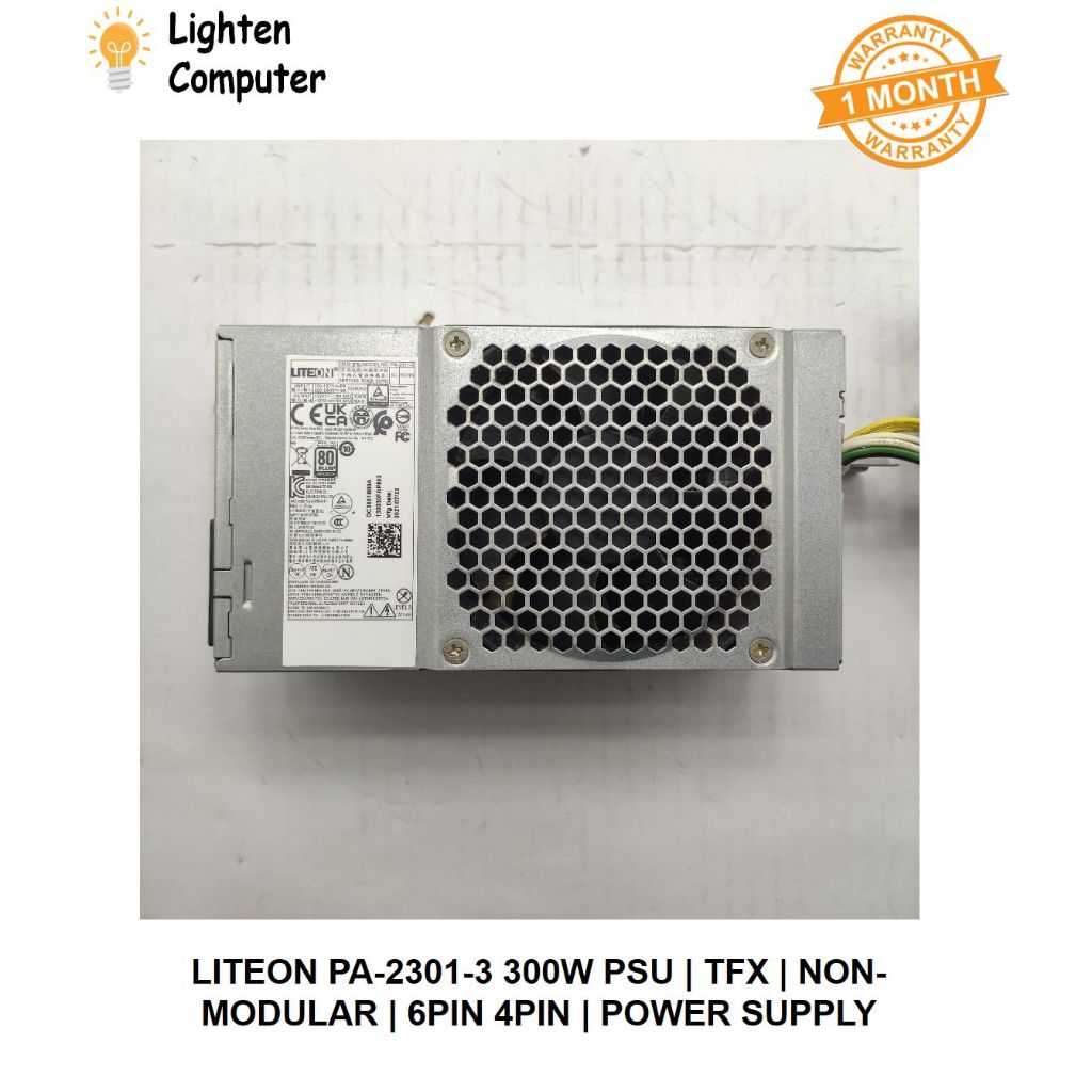 USED LITEON PA-2301-3 300W PSU TFX NON-MODULAR 6PIN 4PIN POWER SUPPLY