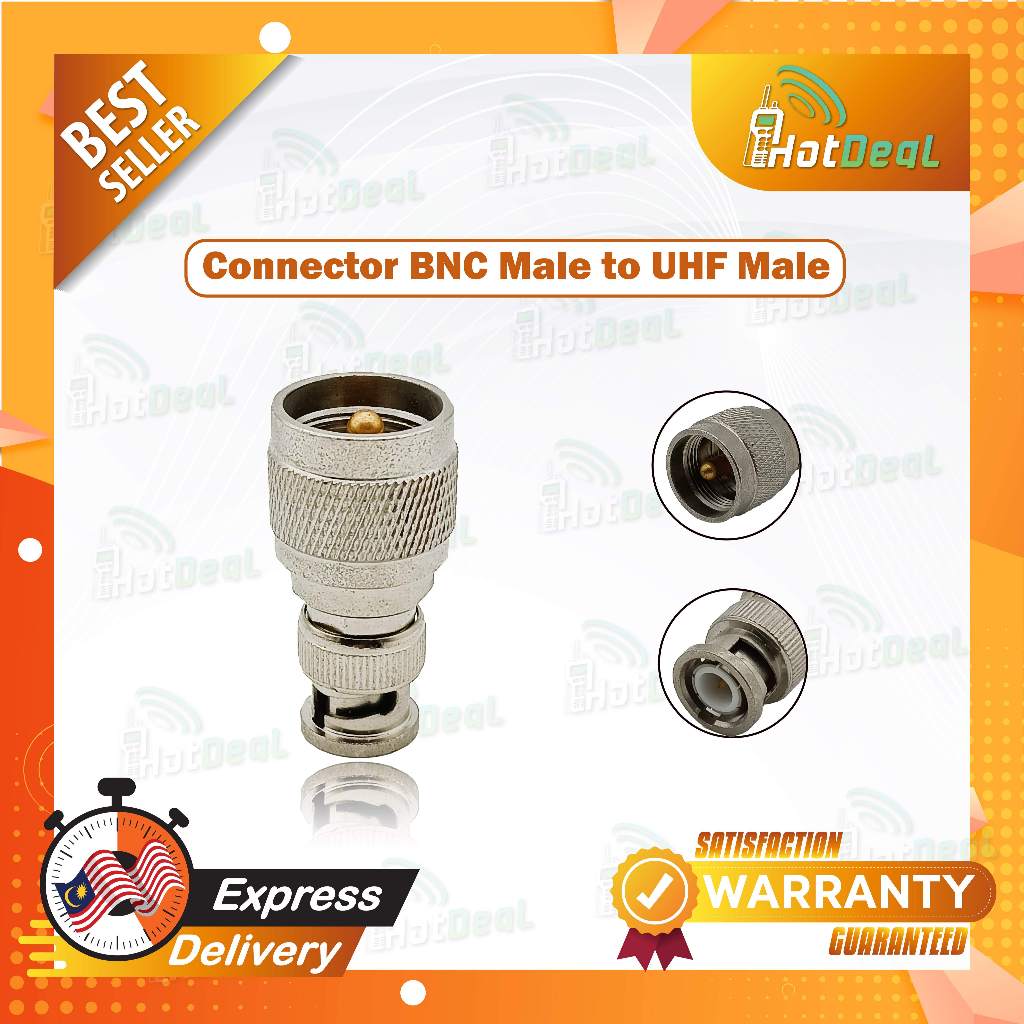 ขั้วต่อ BNC Male to UHF Male (PL259)