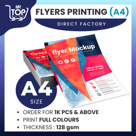 Flyer การพิมพ์ A4 128gsm Art กระดาษ/Flyer/การพิมพ์ดิจิตอลสี/1 ด้านข้างและ 2 ด้าน