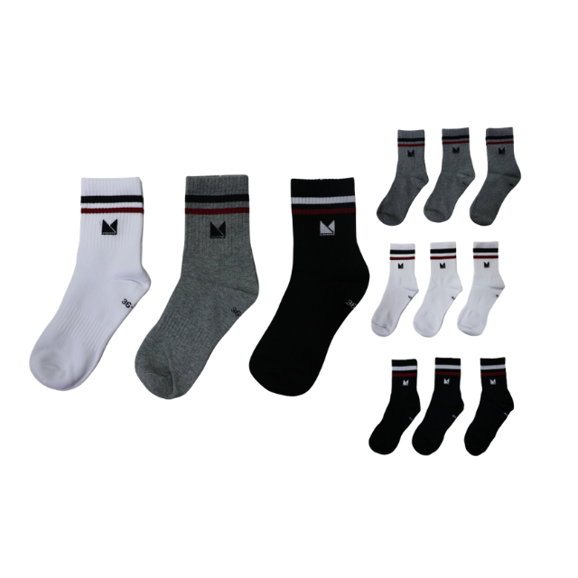 Metrix Crew Socks 3 คู่