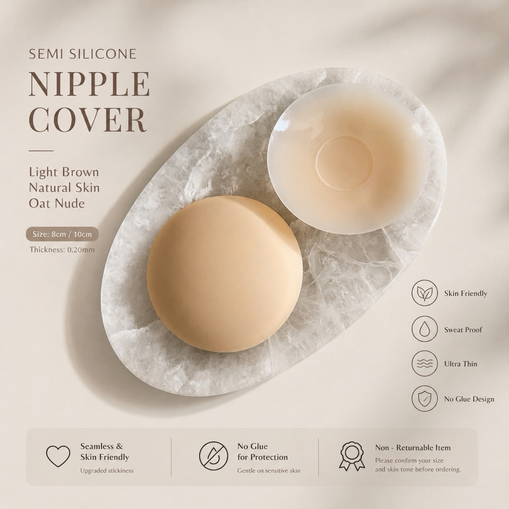 [YiYiSHOP] Semi-Silicone Glue Invisible Skin Nipple Cover (AD Cup) ภาพยนตร์ภาพยนตร์ซิลิโคนซิลิโคนกัน