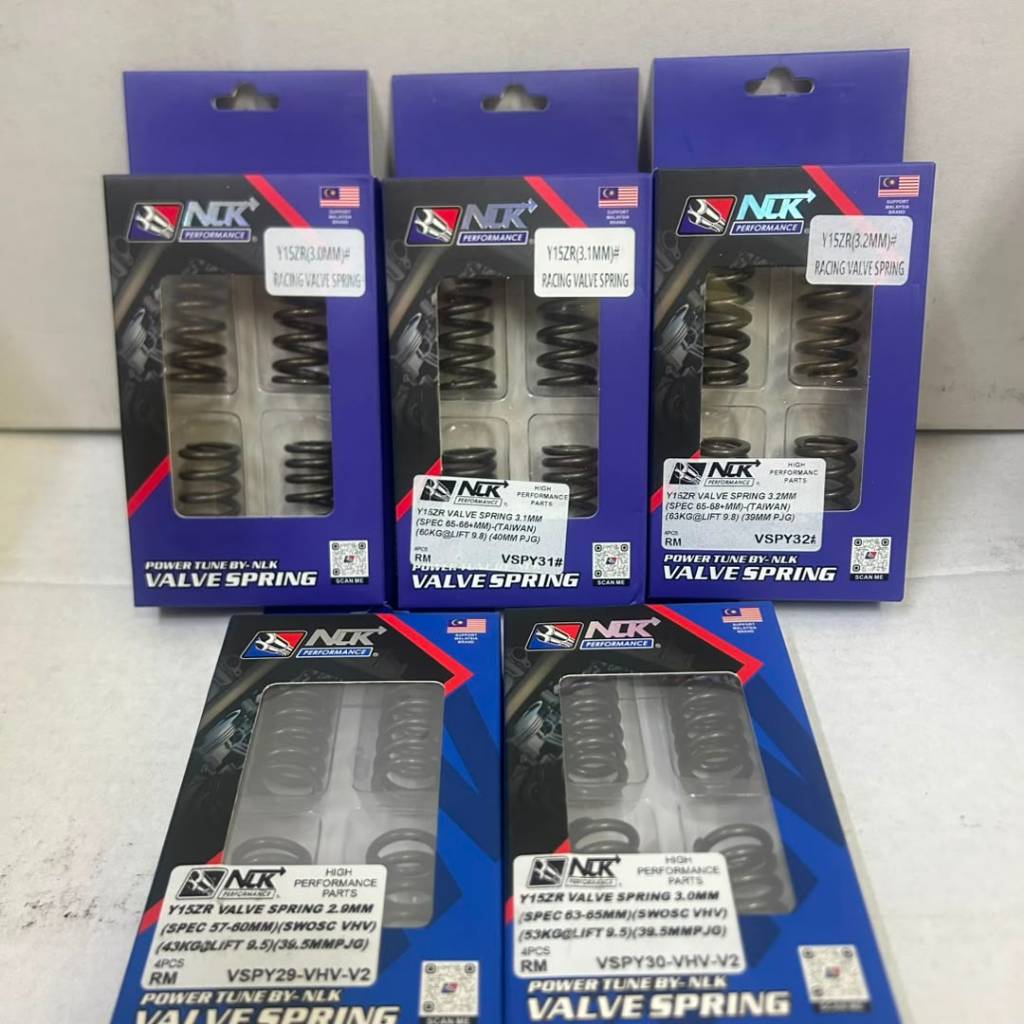 NLK SPRING VALVE RACING Y15 3.0MM 3.1MM 3.2MM TAIWAN DAN VHV 100% NLK ESR RED LEO HHM TOBAKI TAIKOM 