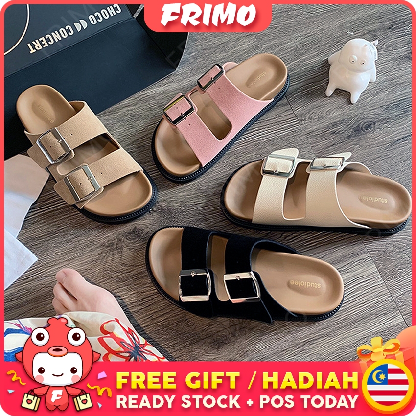 FRIMO Chliduo รองเท้าแตะผู้หญิงแบนรองเท้าแตะลําลองรองเท้าแตะผู้หญิง Kasut Ringkas Lawa Wanita ks2126