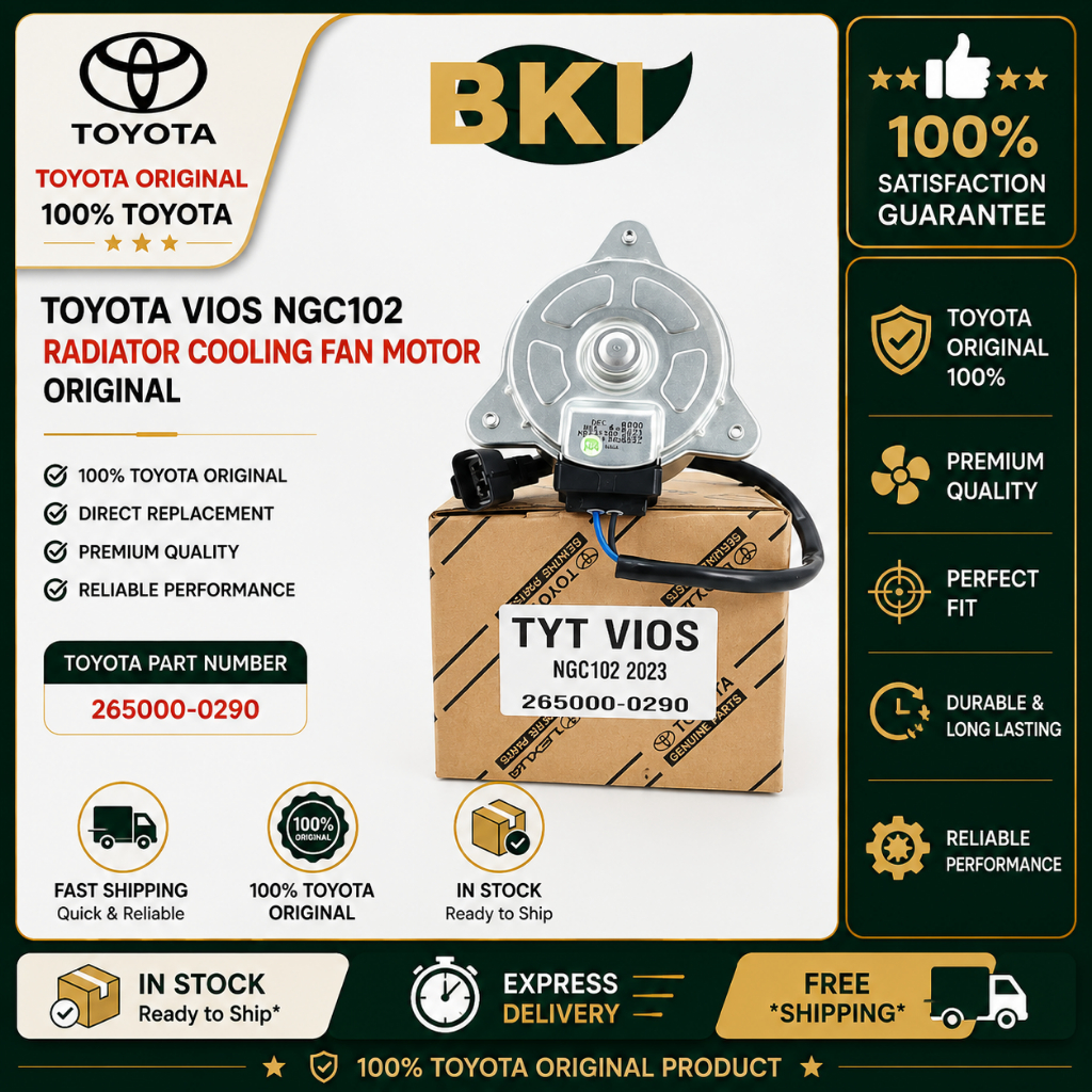 TOYOTA 100% TOYOTA VIOS NGC102 RADIATOR COOLING FAN MOTOR