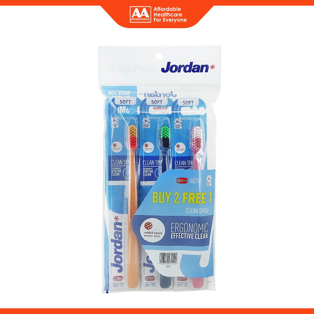 แปรงสีฟัน Jordan Clean Smile Soft (3s)