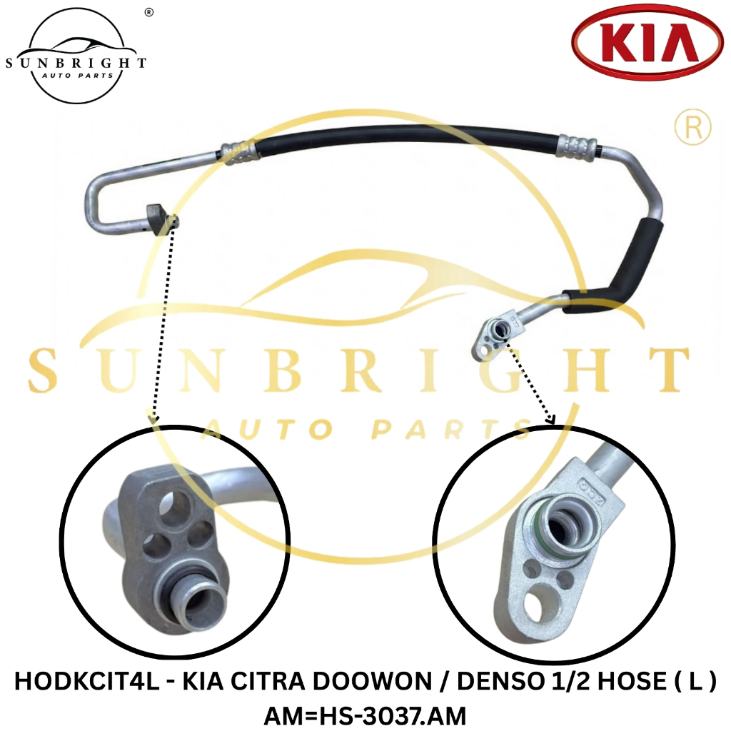 KIA CITRA DOOWON / DENSO 1/2 HOSE ( L ) AM=HS-3037.เช้า