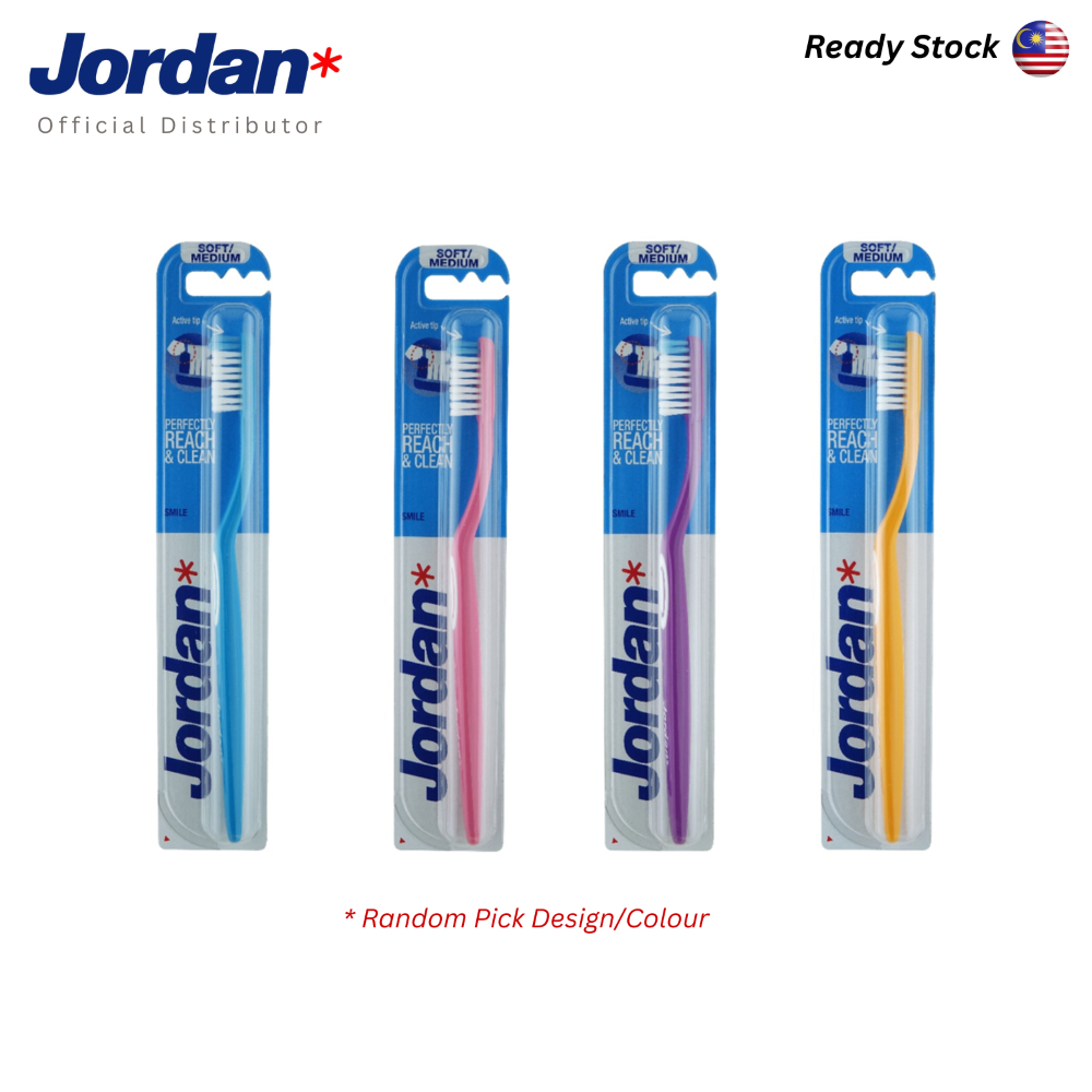 แปรงสีฟัน Jordan Smile Soft/Medium แปรงสีฟัน (1 ชิ้น) | สุ่มเลือกสี