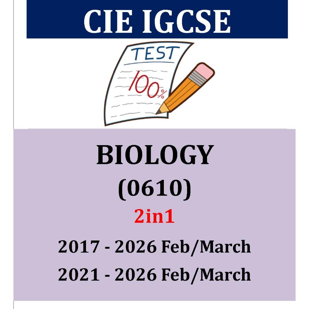 IGCSE Biology Extended Papers 2,4,6- กระดาษสอบ Past (วัสดุศึกษาพิมพ์ลาย)
