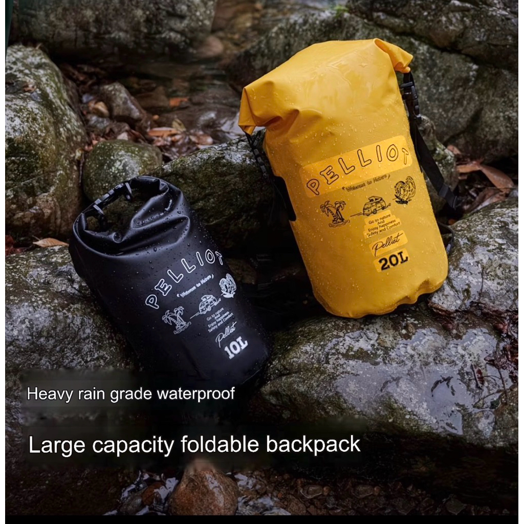 Pelliot Waterproof Dry Backpack 10L/20L Beach, Swimming & Outdoor Adventure Backpack (Unisex)